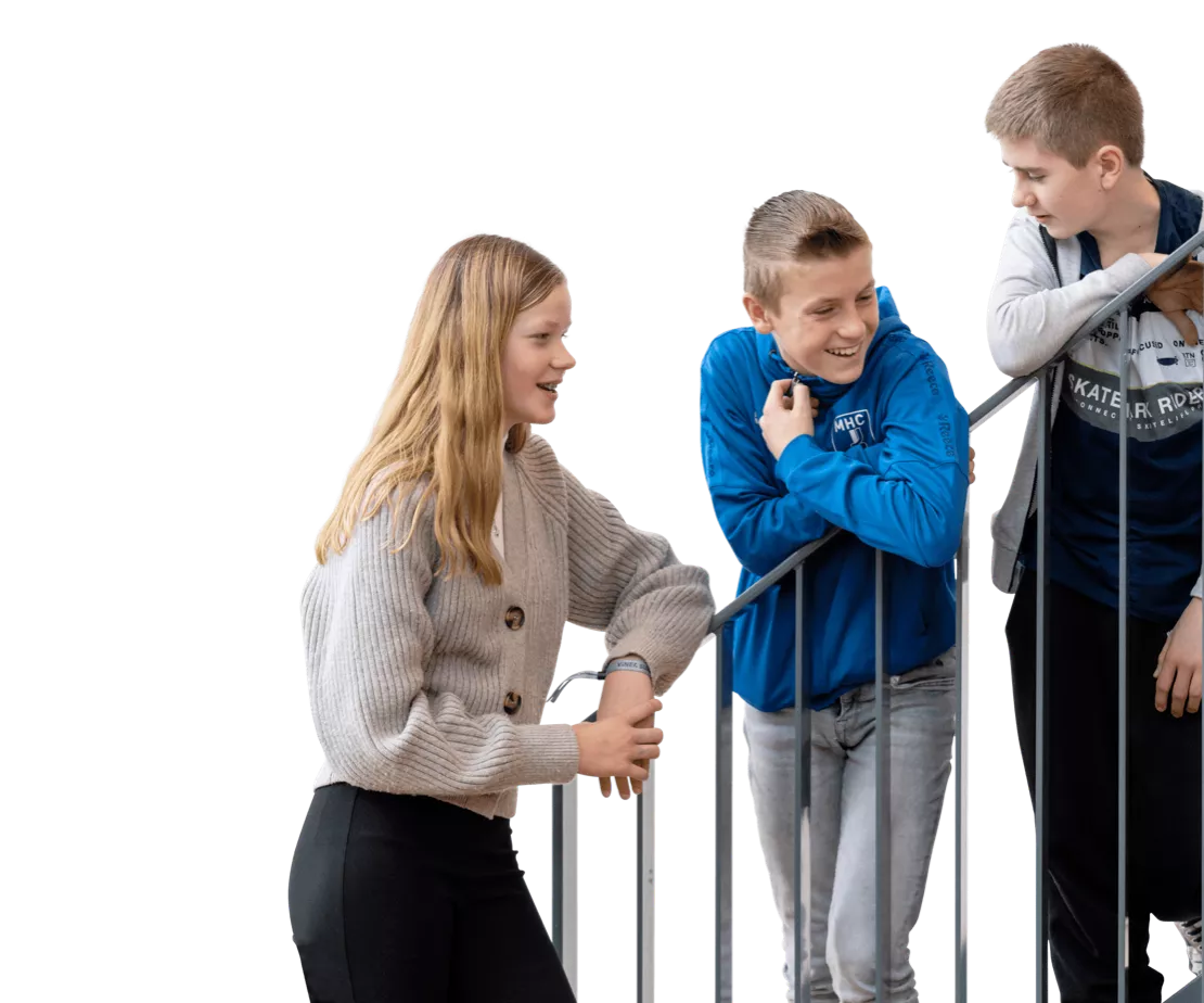 kinderen op een schooltrap