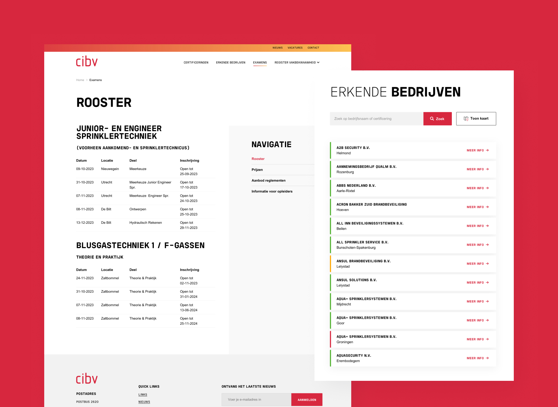 examens en erkende pagina CIBV