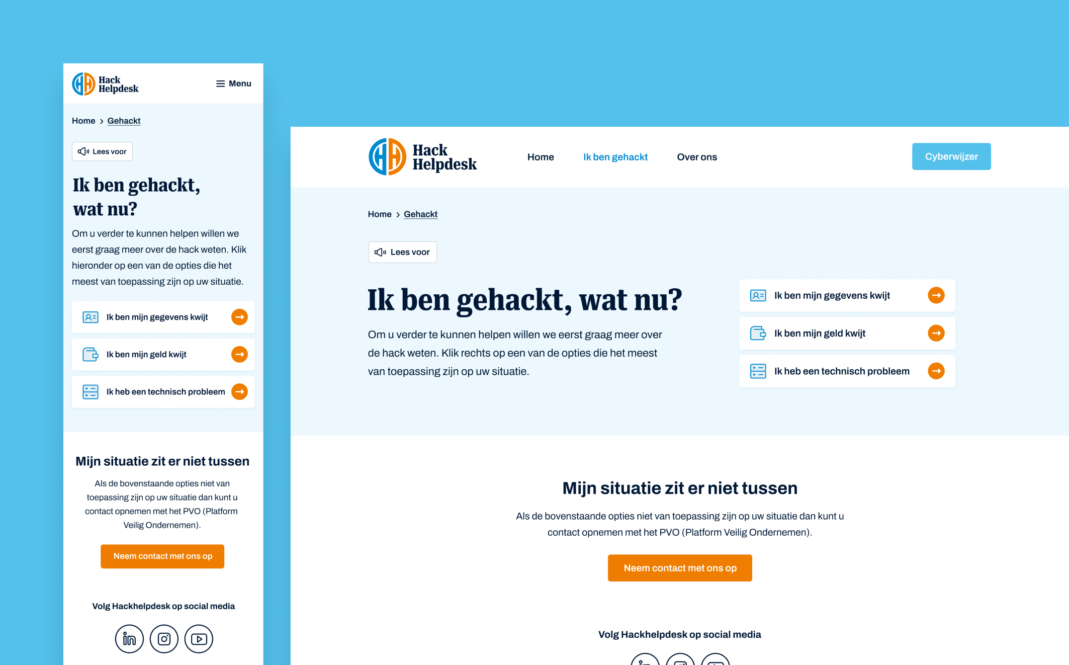 hack helpdesk help ik ben gehackt pagina