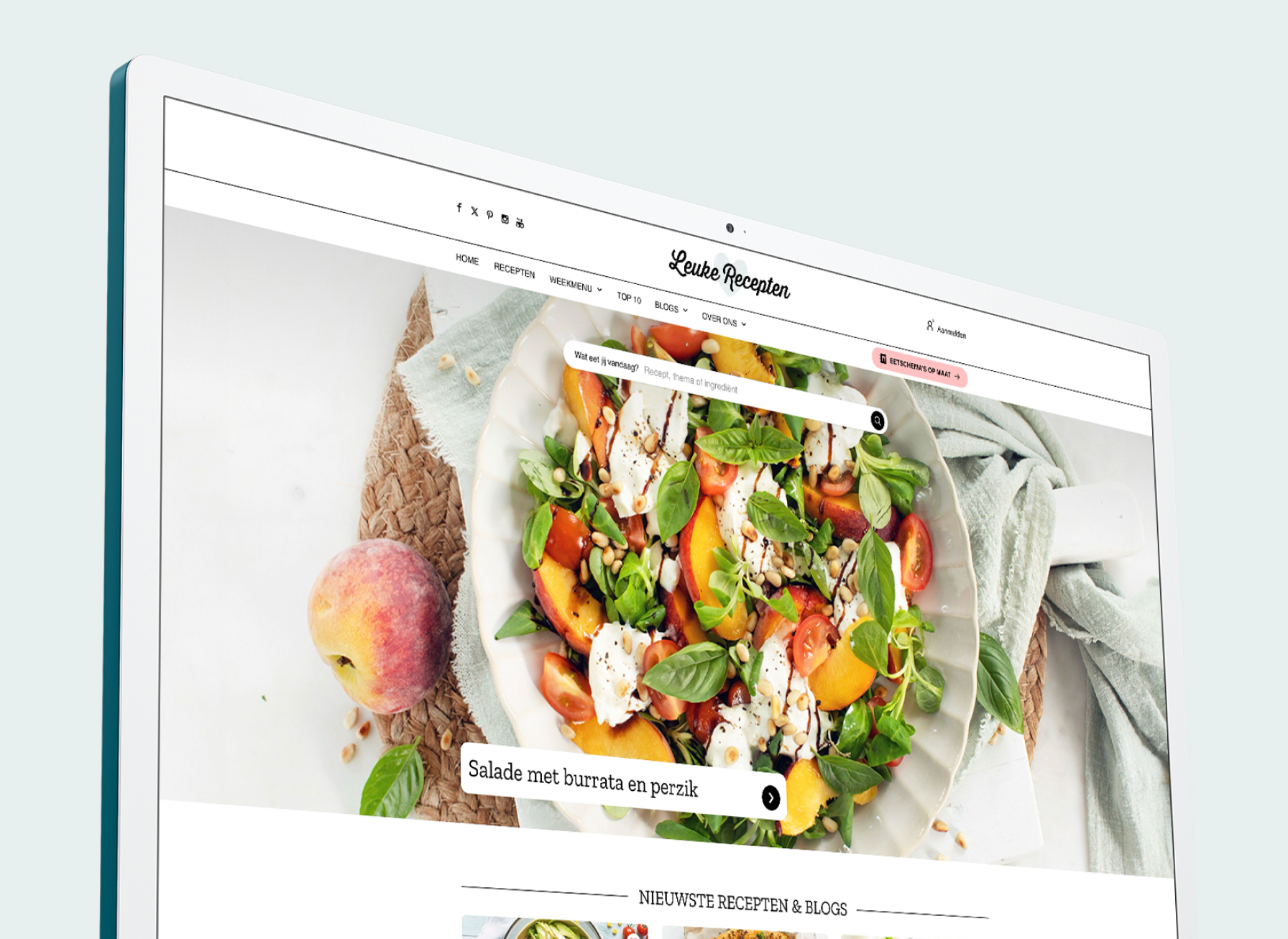 mockup hero sectie leuke recepten
